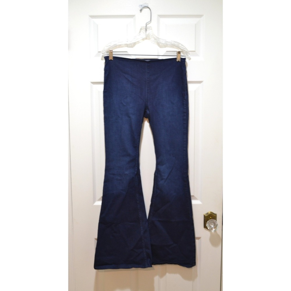 Free People Denim Flare Bell Bottom Jeans, Blue Size 29R #1855-16515125 - Picture 2 of 8